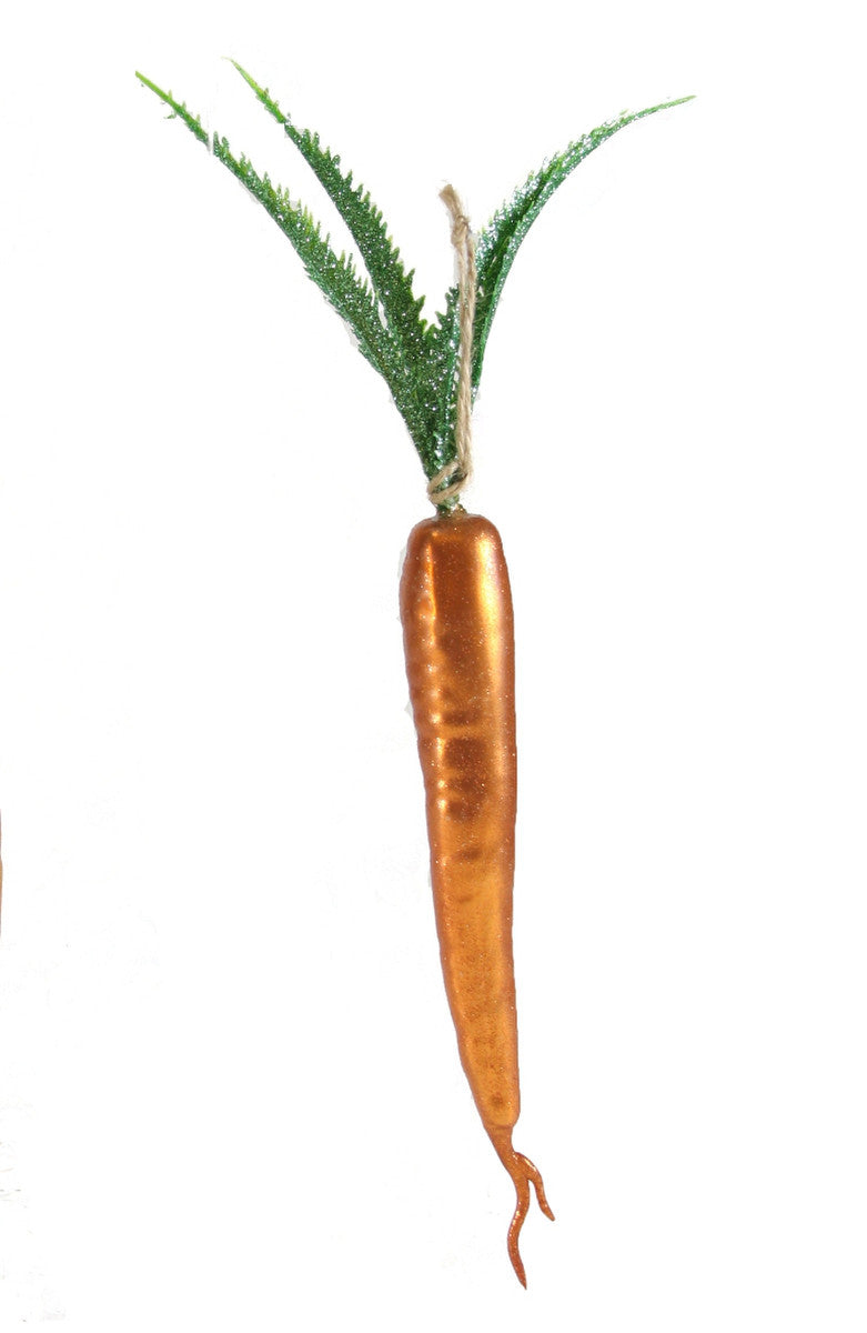 Orange Carrot Glass Ornament