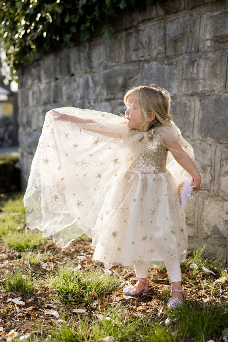 Golden Glam Party Cape Size 4-6
