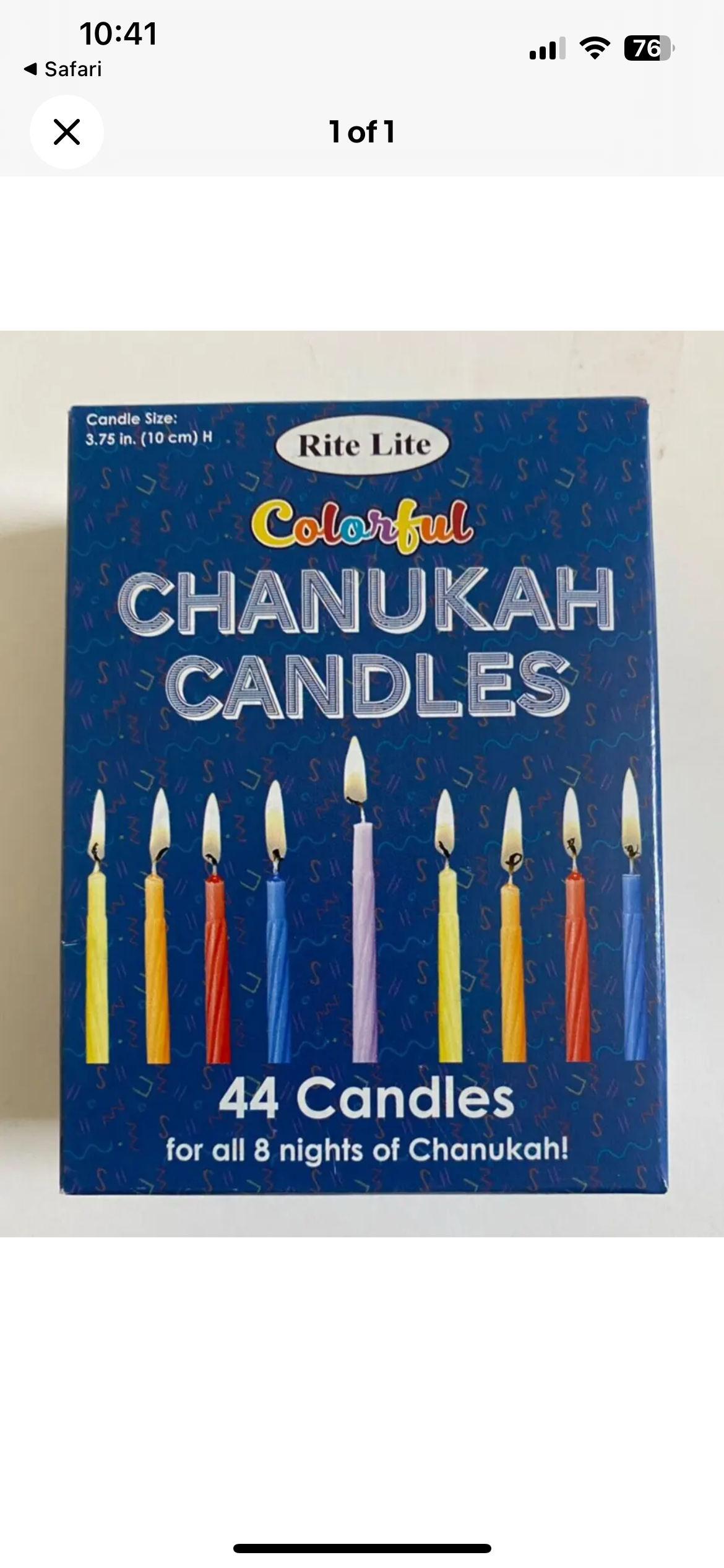 Colorful Chanukah Candles- 44