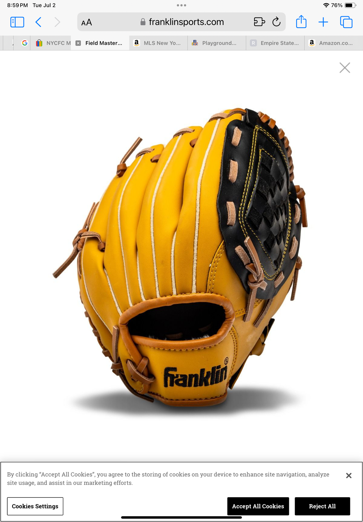 Field Master Baseball Glove 10&quot; Right Handed