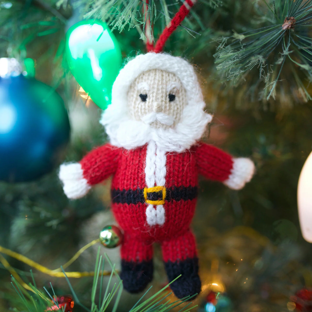 Santa Knit Wool Ornament