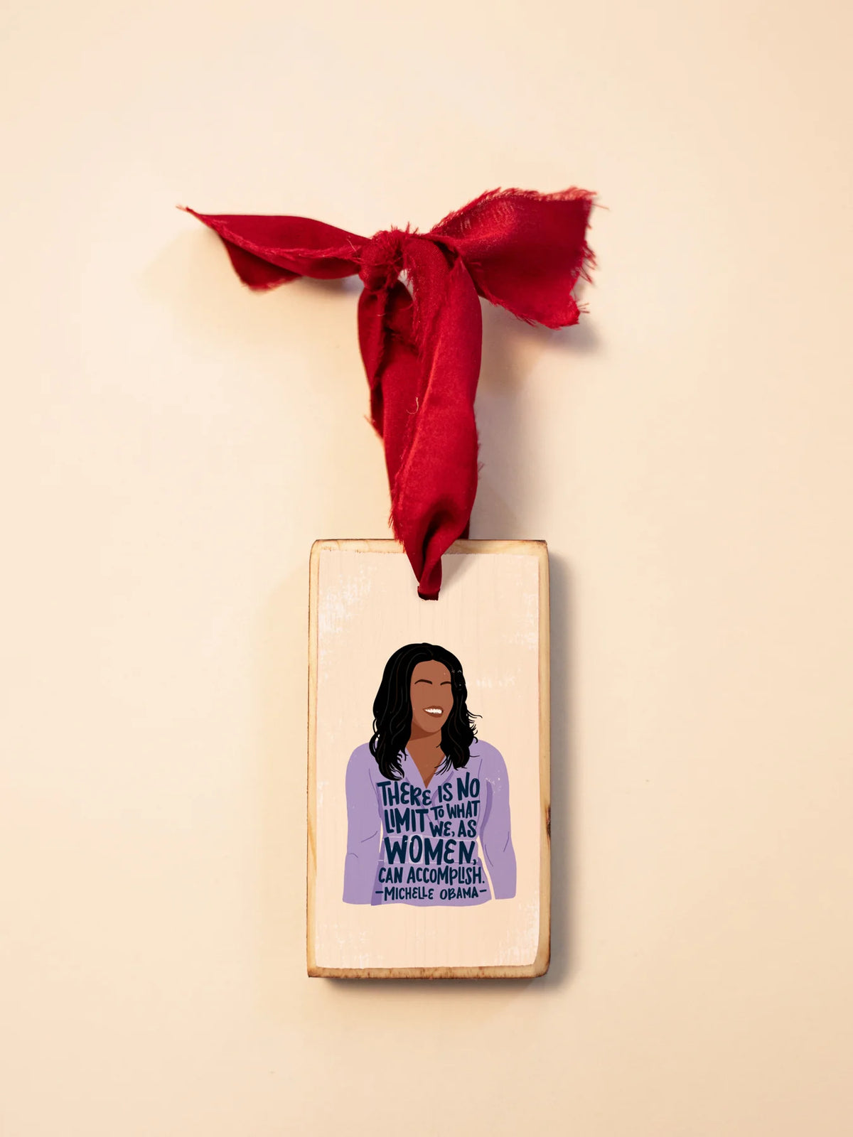 Michelle Obama Wood Ornament