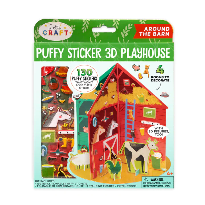 Puffy Sticker 3D Playhouse - Around the Barn