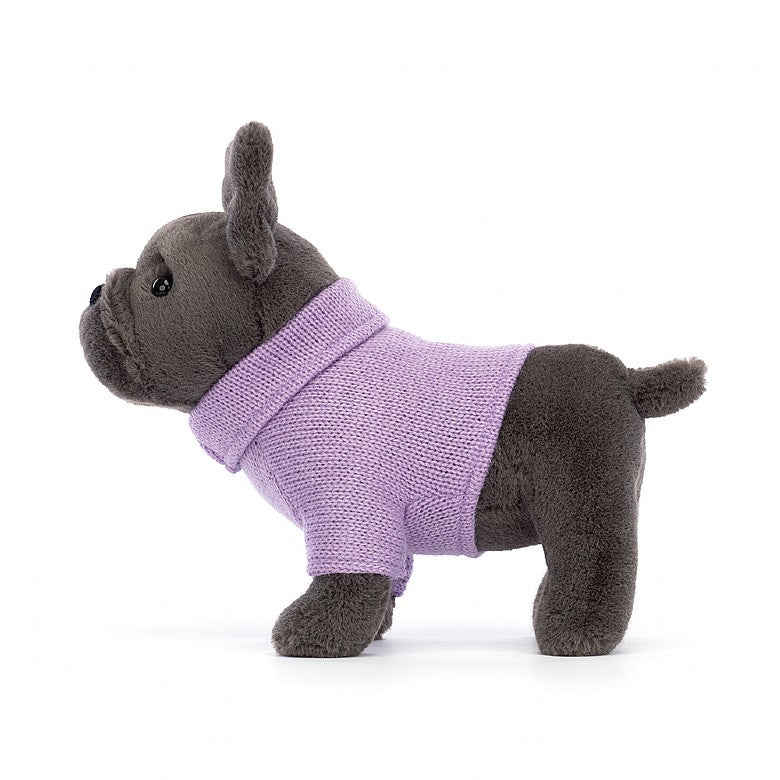 French Bulldog in Purple Sweater
