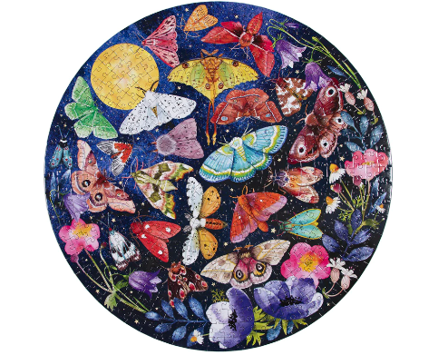 Moths 500 pc Round Puzzle