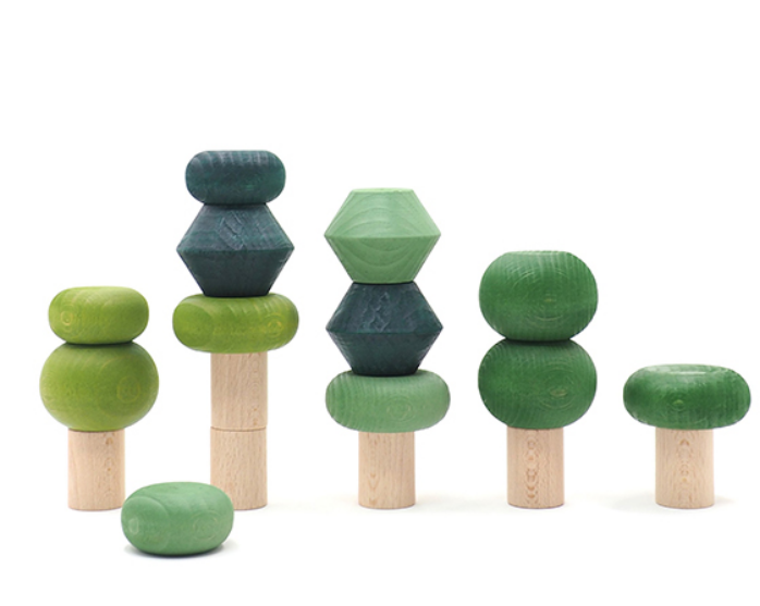 Summer Wooden Stacking Trees