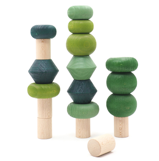Summer Wooden Stacking Trees