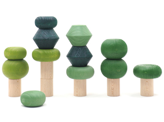 Summer Wooden Stacking Trees