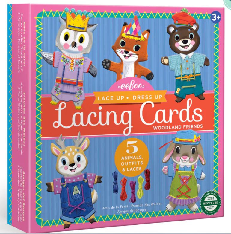 Woodland Friends Dress Up Lacing Cards
