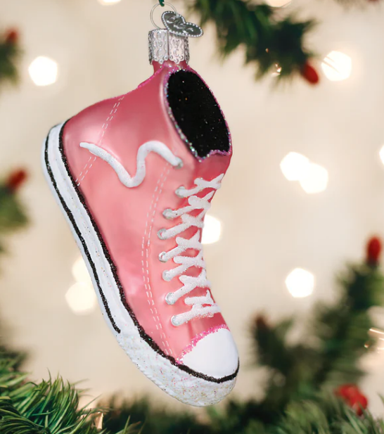 Pink Hi-Top Sneaker Ornament