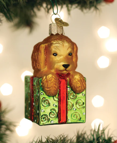 Doodle Puppy Surprise Ornament