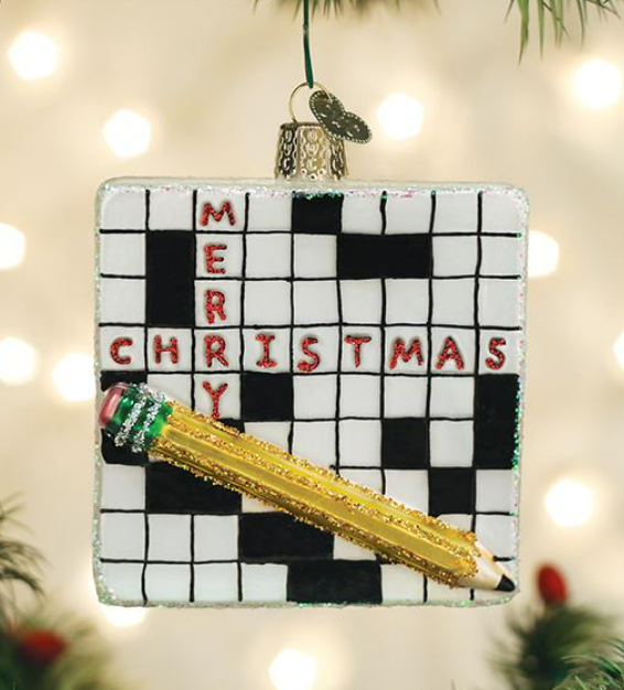 Crossword Puzzle Ornament