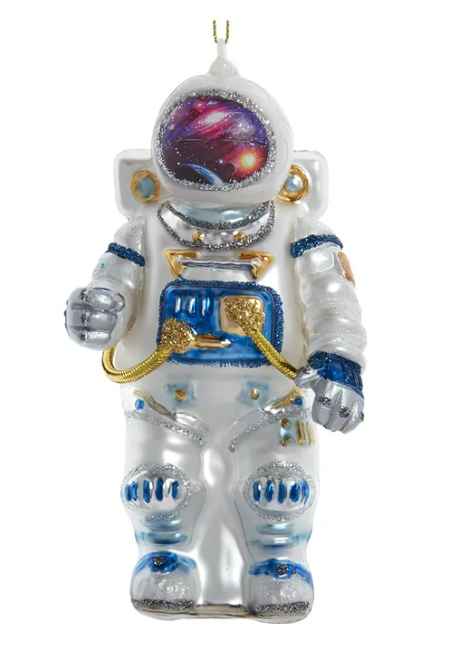 Astronaut Glass Ornament