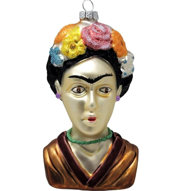 Frida Kahlo Blown Glass Ornament