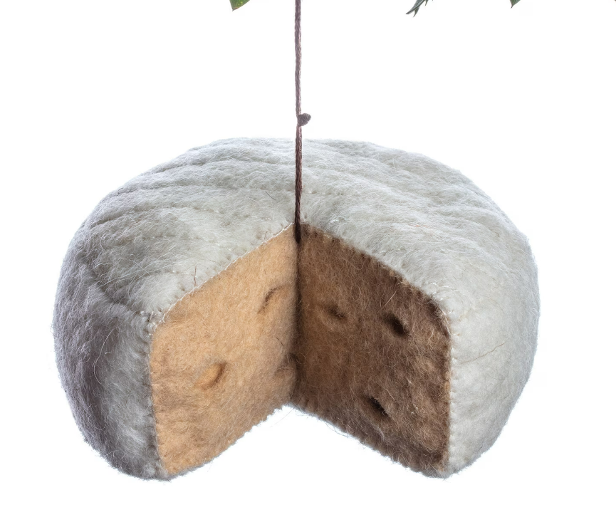 Brie Cheese Felt Ornament