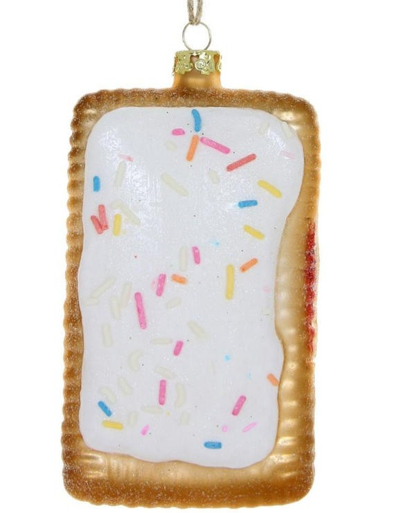 Strawberry Pop-Tart Glass Ornament