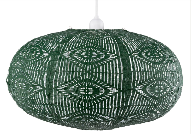 Stella Nova 20” Oval Starbeam Lamp - Green