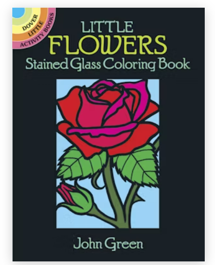 Little Flowers Stained Glass Coloring Book