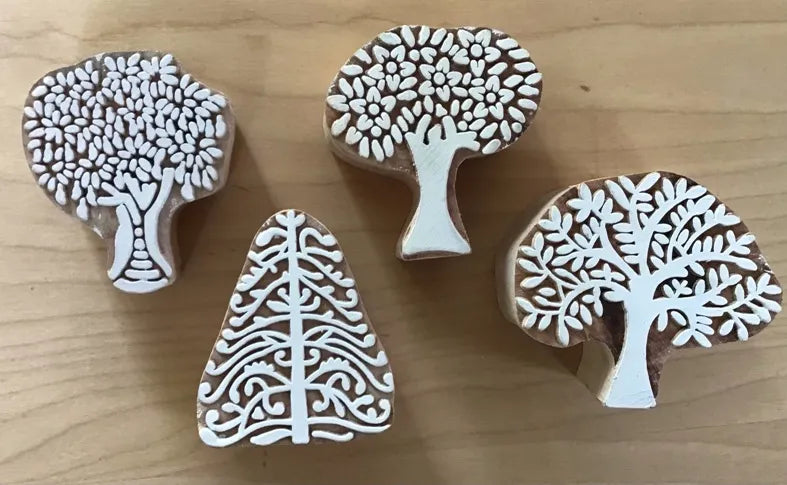 Handblock Stamp - Tree Asst