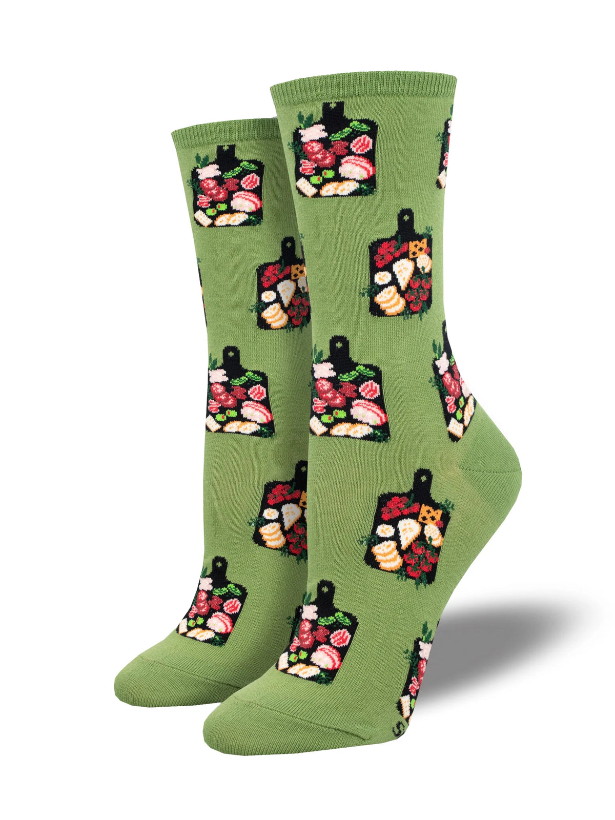 Charcuterie Green Socks Women’s 9-11