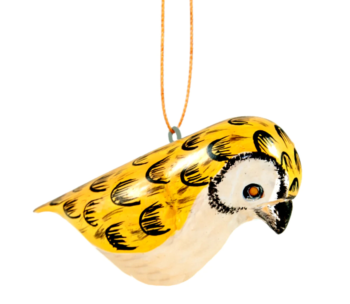 Wooden Bird Ornament: Owl