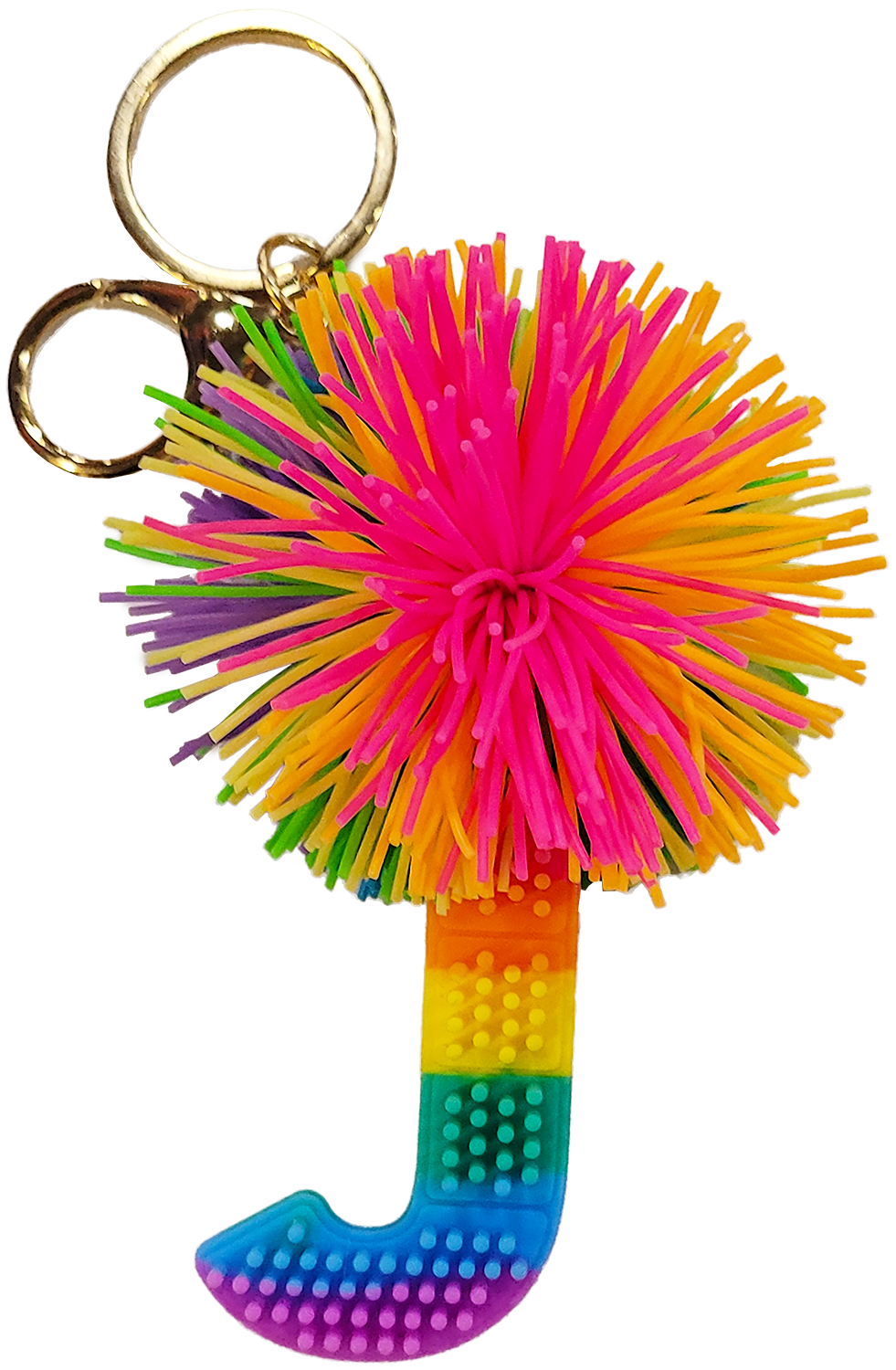 &quot;J&quot; Cushie Ball Alphabet Keyring