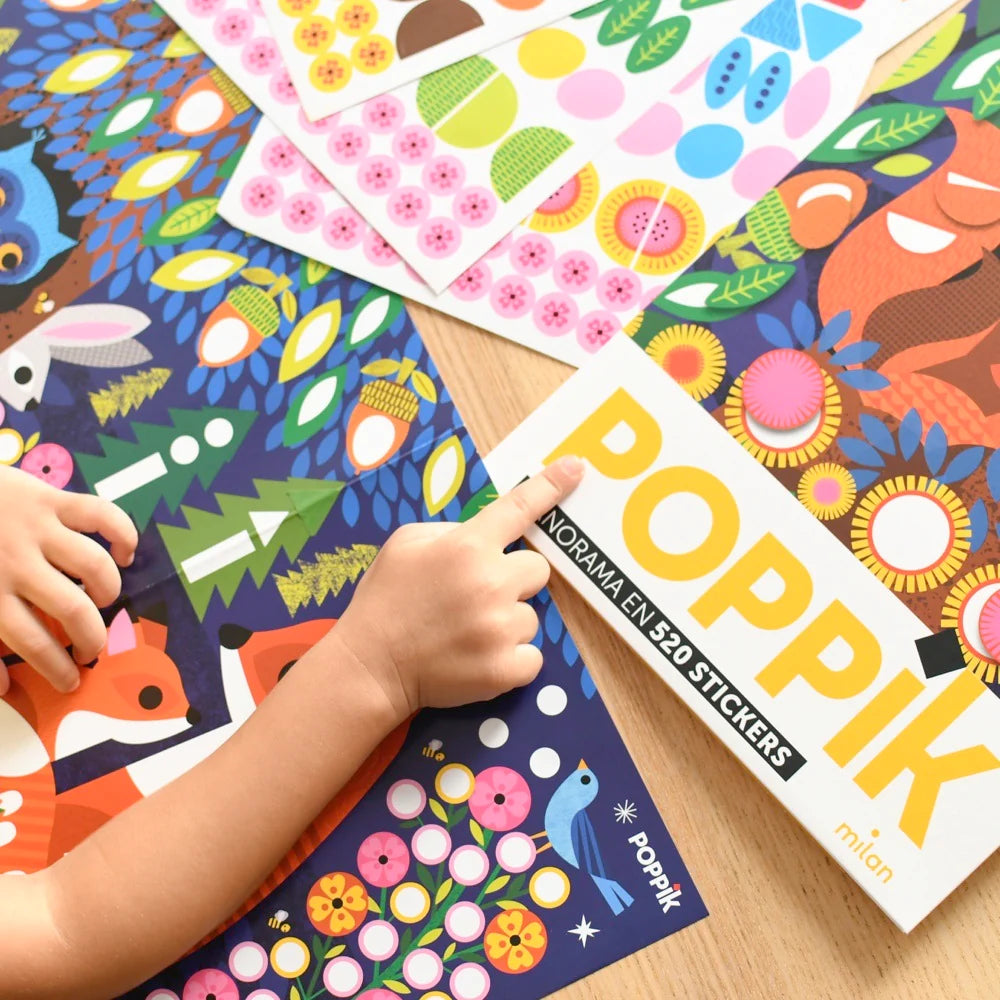 Poppik Stickers Panoramas: Baby Animals