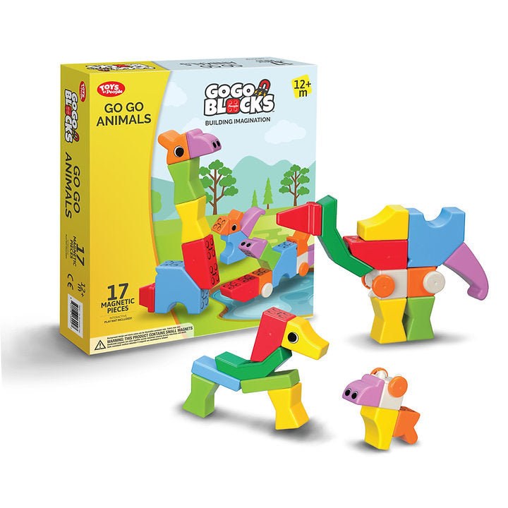 Go Go Blocks Animals 17 pcs 12m+