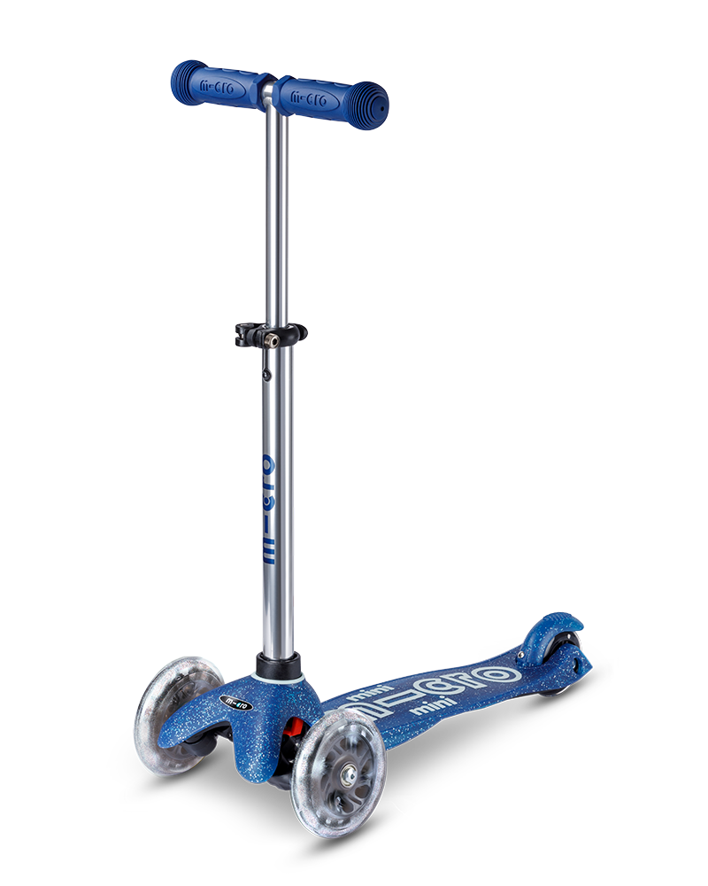 Micro Mini Glitter LED Navy Scooter