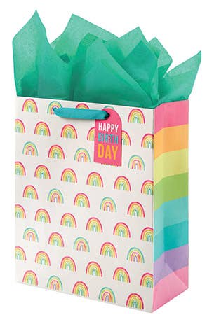 Gift Bag Brights Rainbow LG