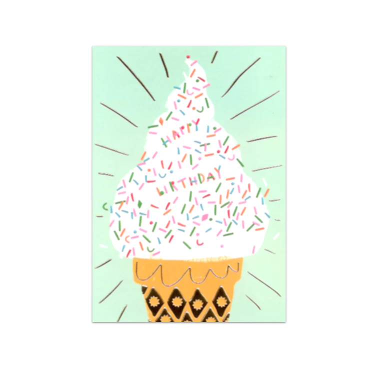 Sprinkles Ice Cream Birthday Card