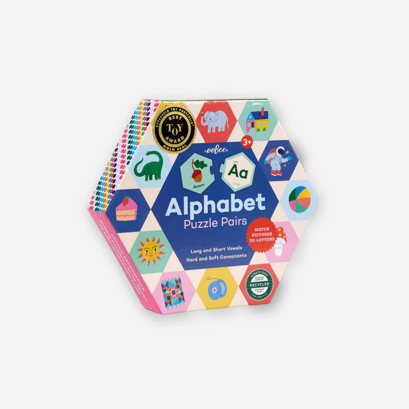 Alphabet Hexagon Puzzle Pairs