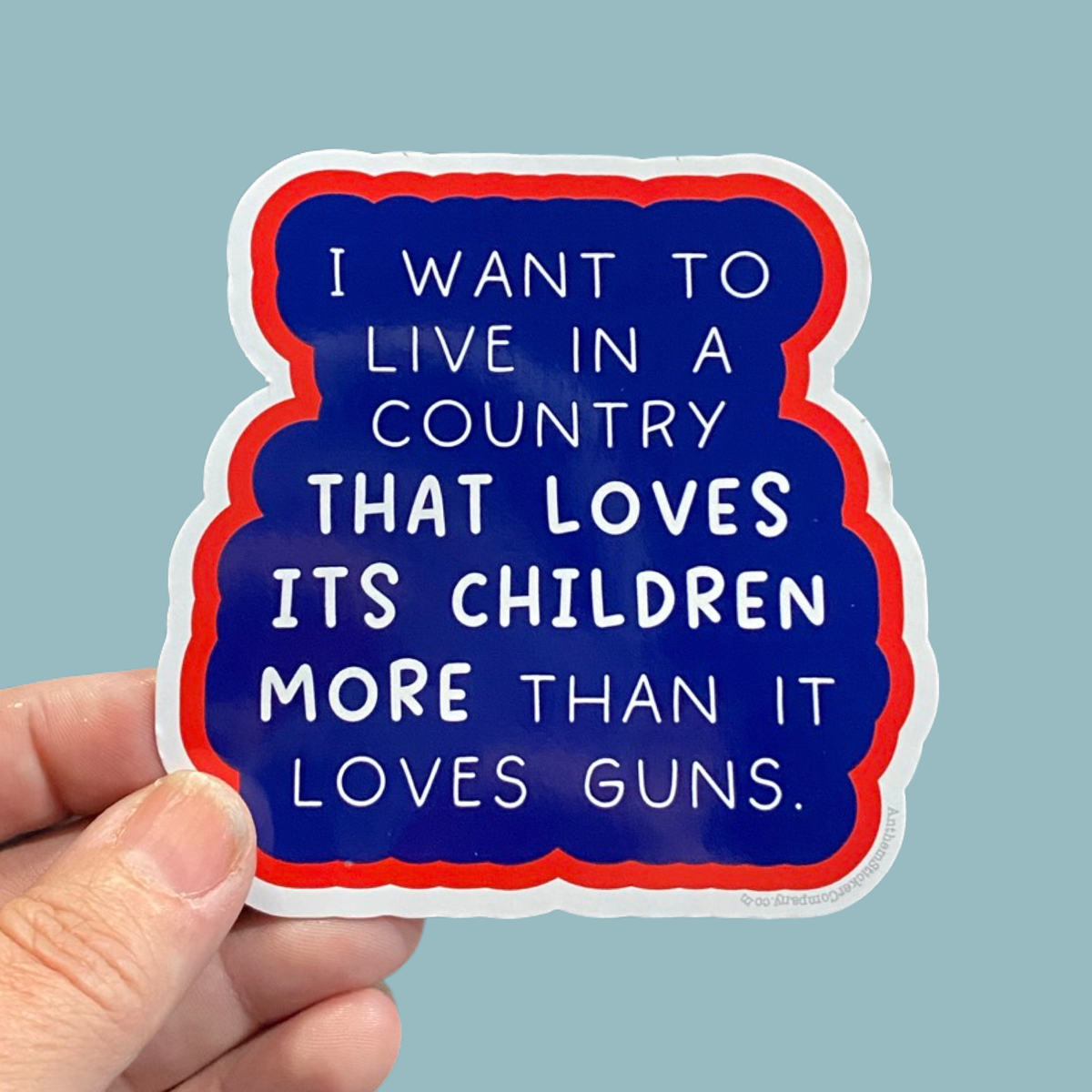 I Want to Live in a Country... Vinyl Sticker