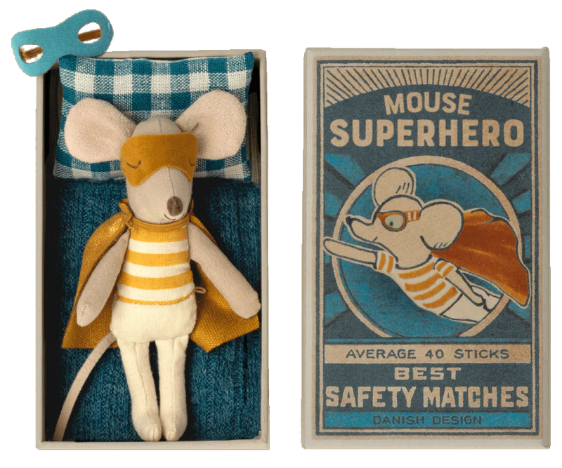 Little Brother Superhero Mouse in Box