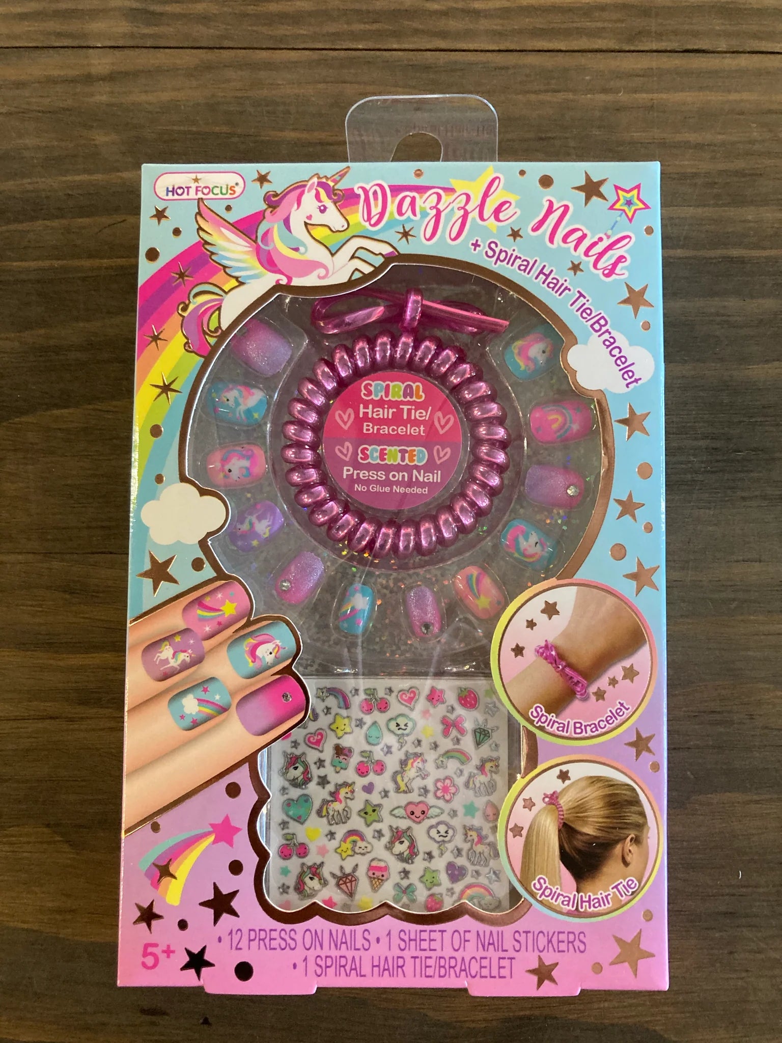 Kids Bracelet Hair Tie Pink Elastic- HTK2YPK – Maya J