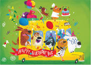 CARD DOG BIRTHDAY BUS