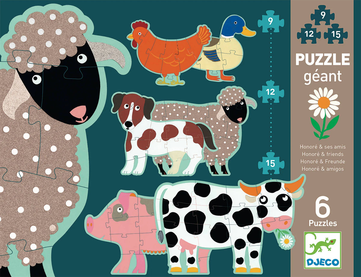 Progressive Puzzles: Honore &amp; Friends Farm Animals