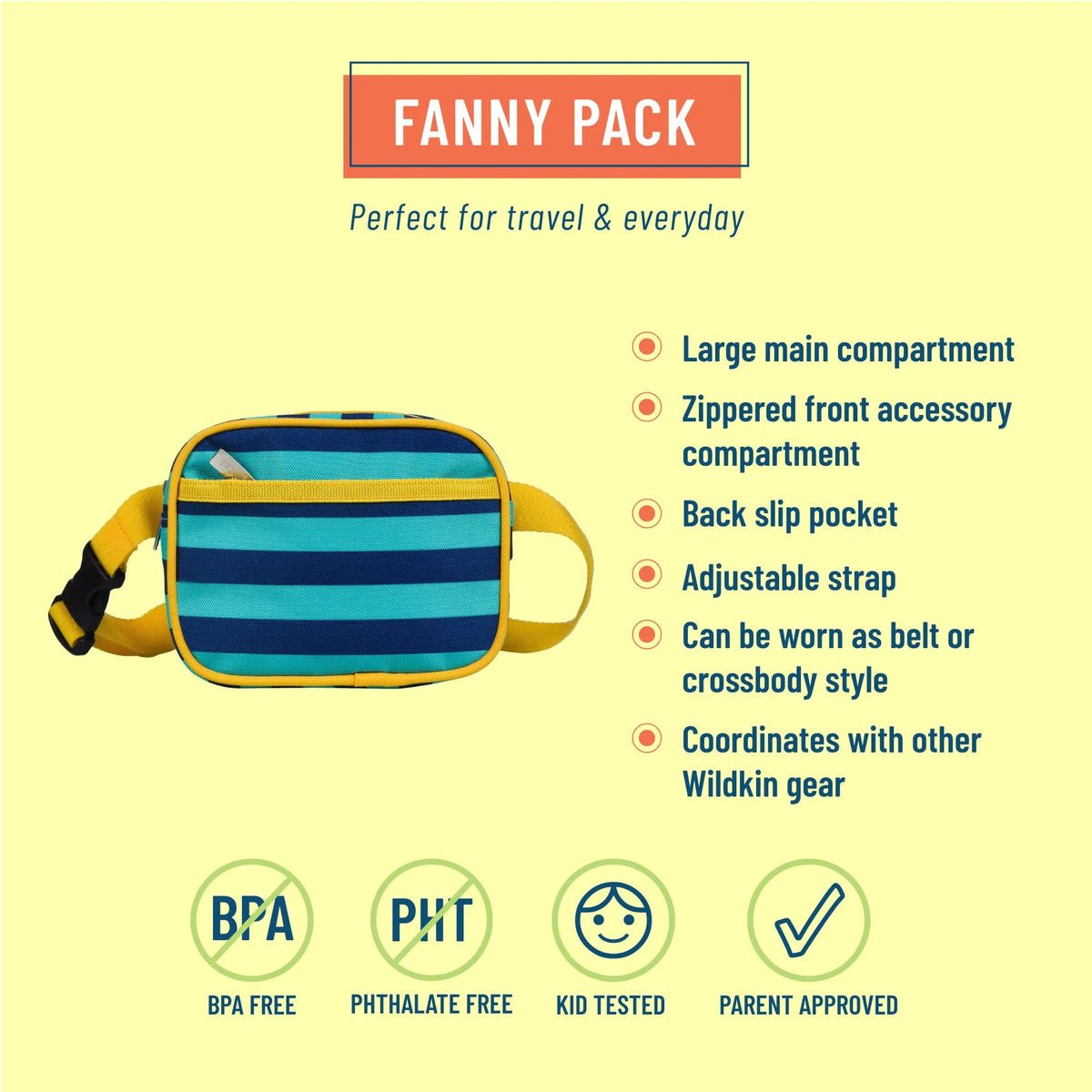 Blue Stripes Fanny Pack