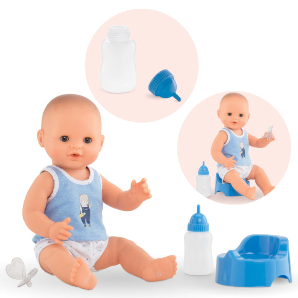 14” Drink-and-Wet Bath Baby Doll - Paul