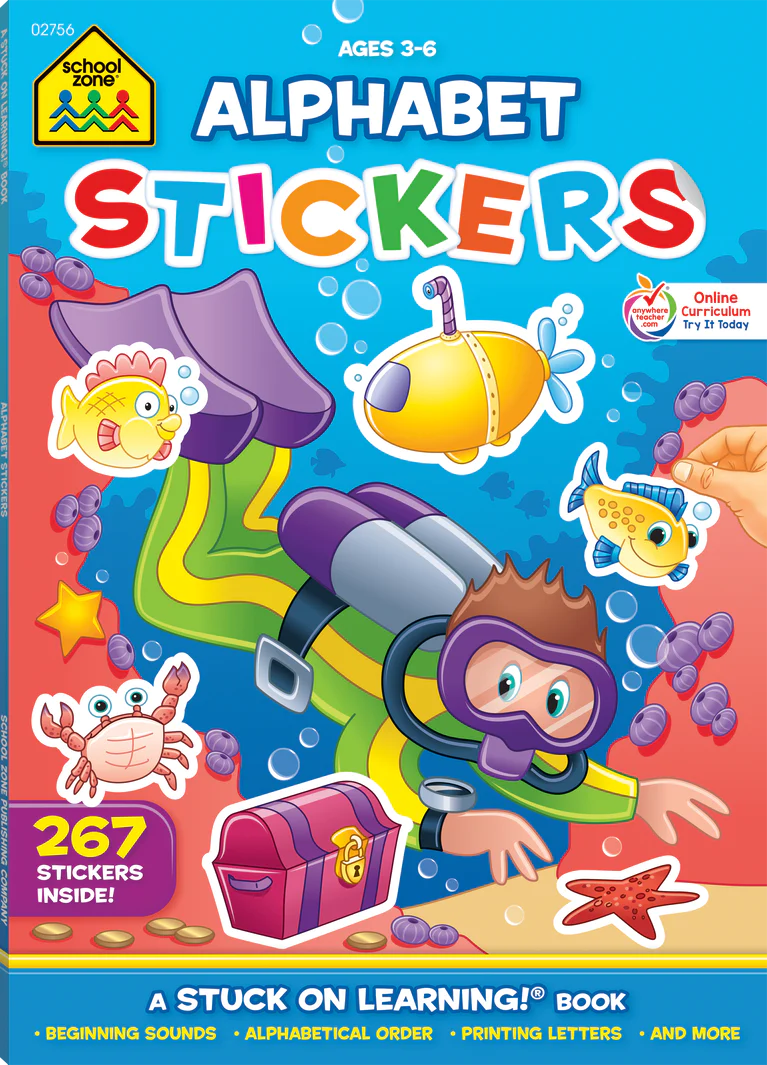School Zone Sticker Workbooks ages 3-6