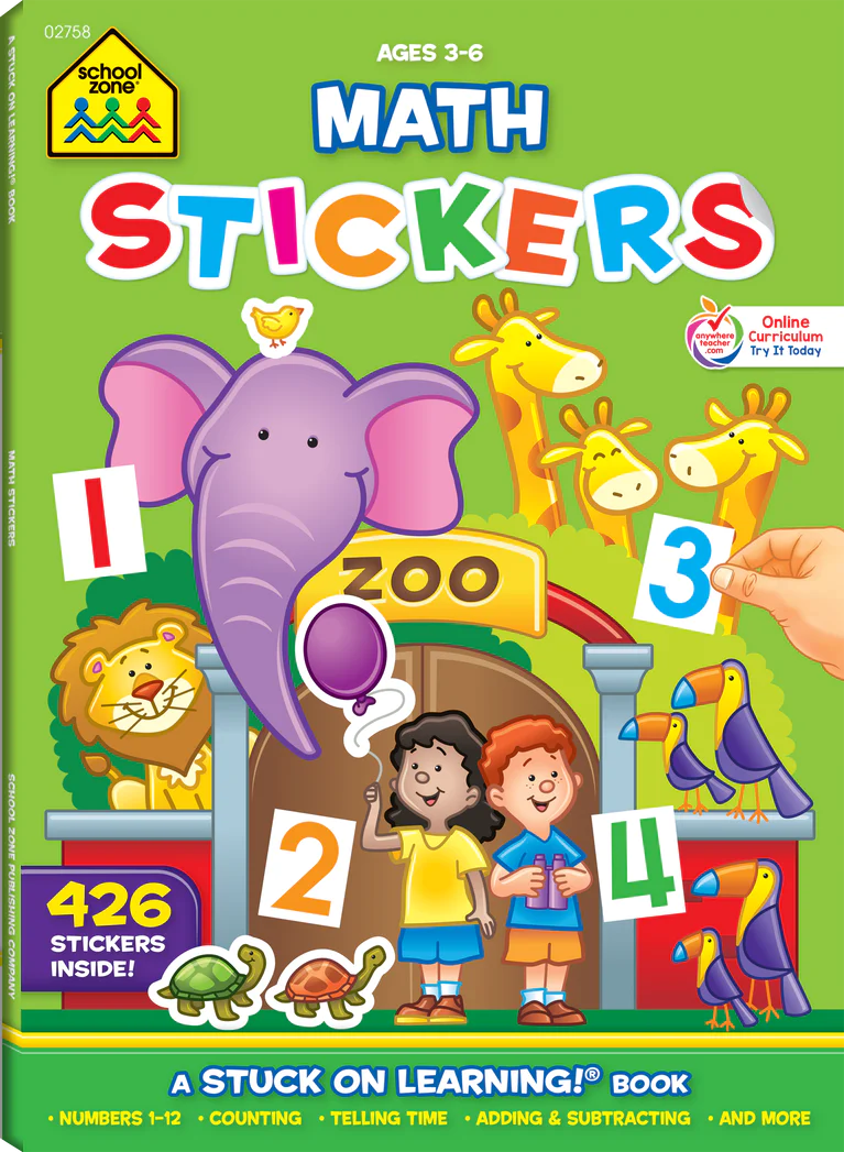 School Zone Sticker Workbooks ages 3-6