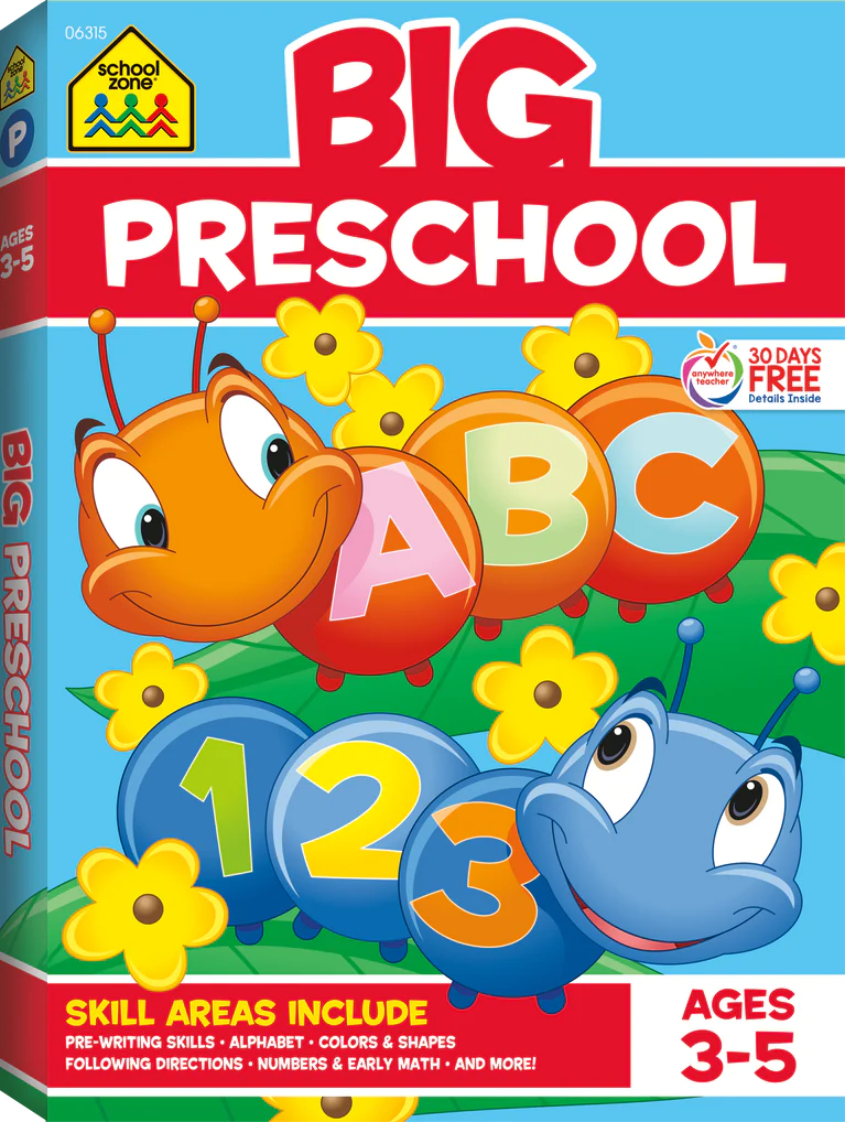 School Zone Big Workbooks Ages 3 - 9