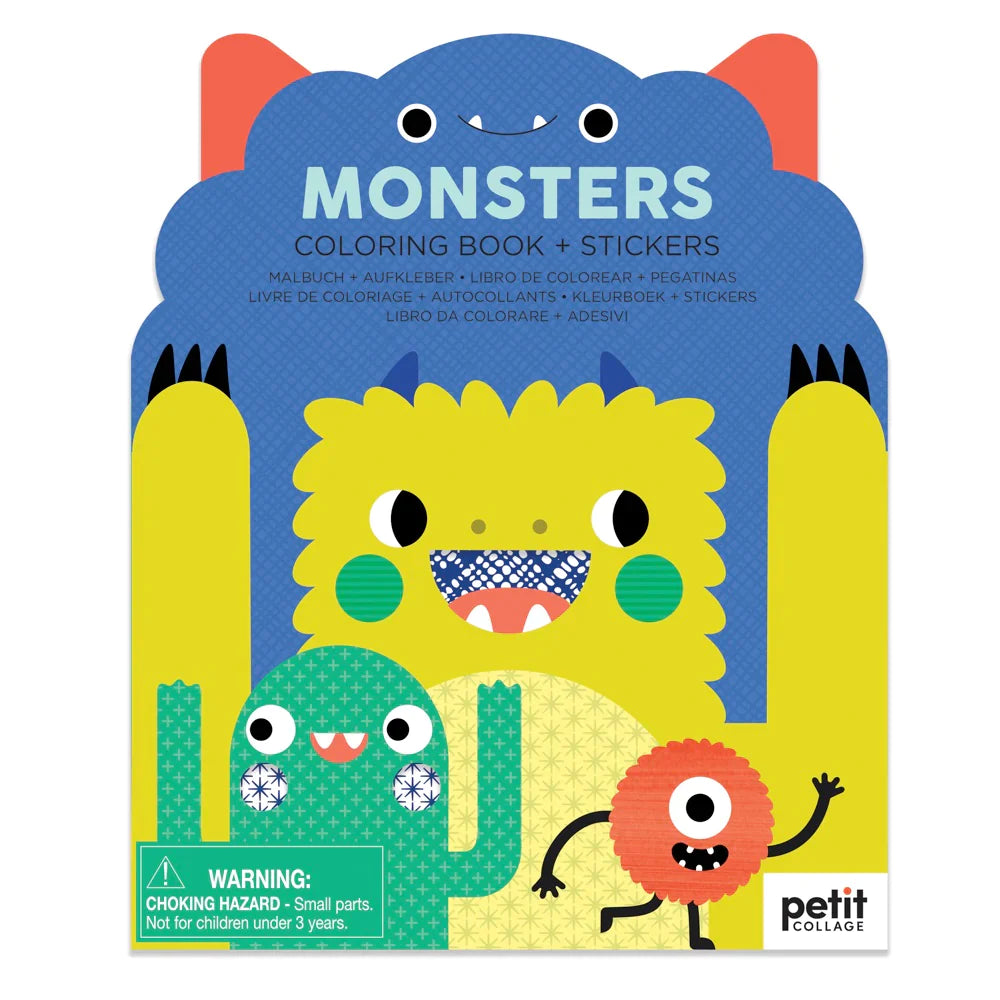 Monsters Coloring Book + Stickers