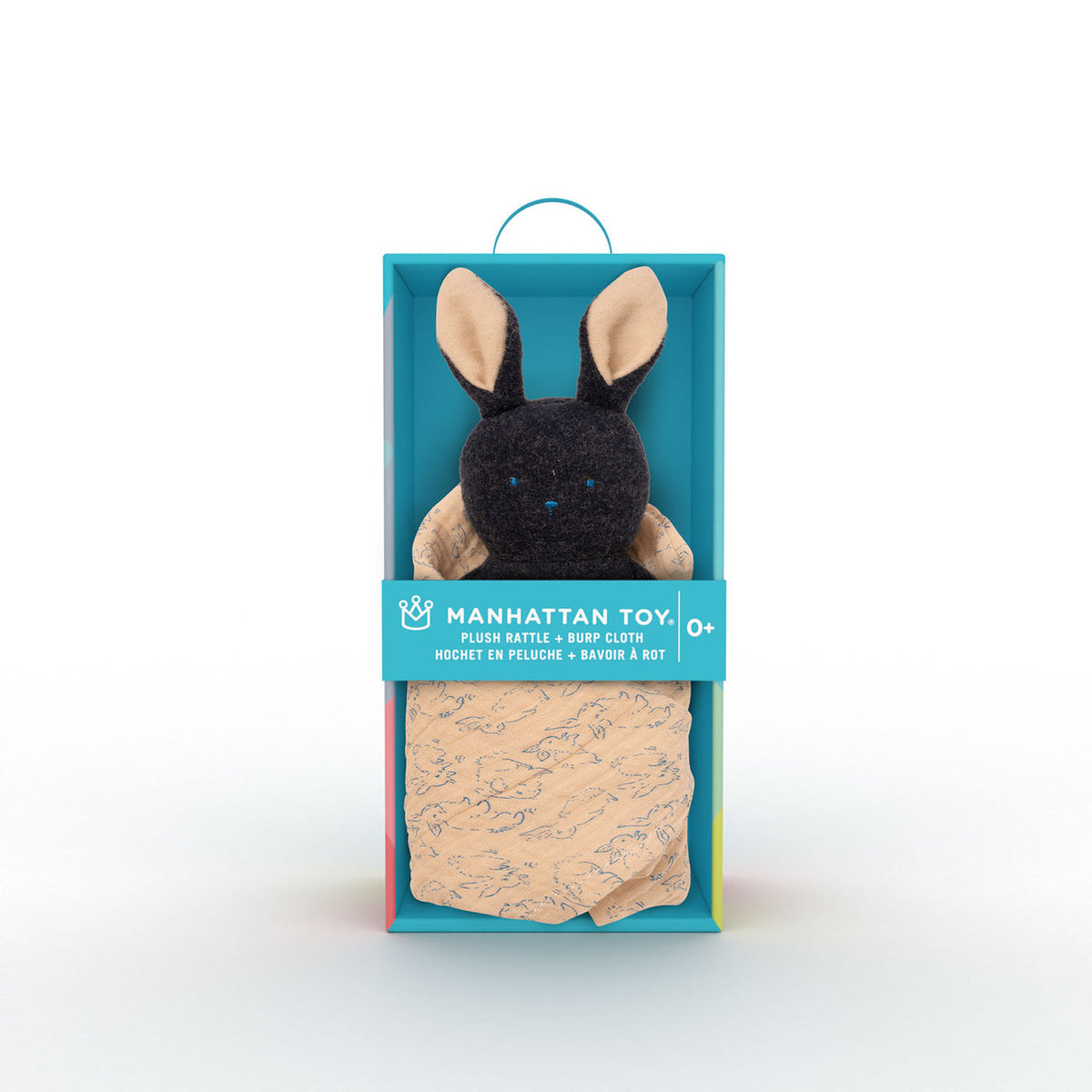 Rattle Bunny and Burp Cloth