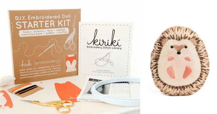 Kiriki Hedgehog Embroidery Kit with Tools