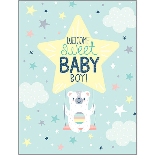 CARD WELCOME SWEET BABY BOY