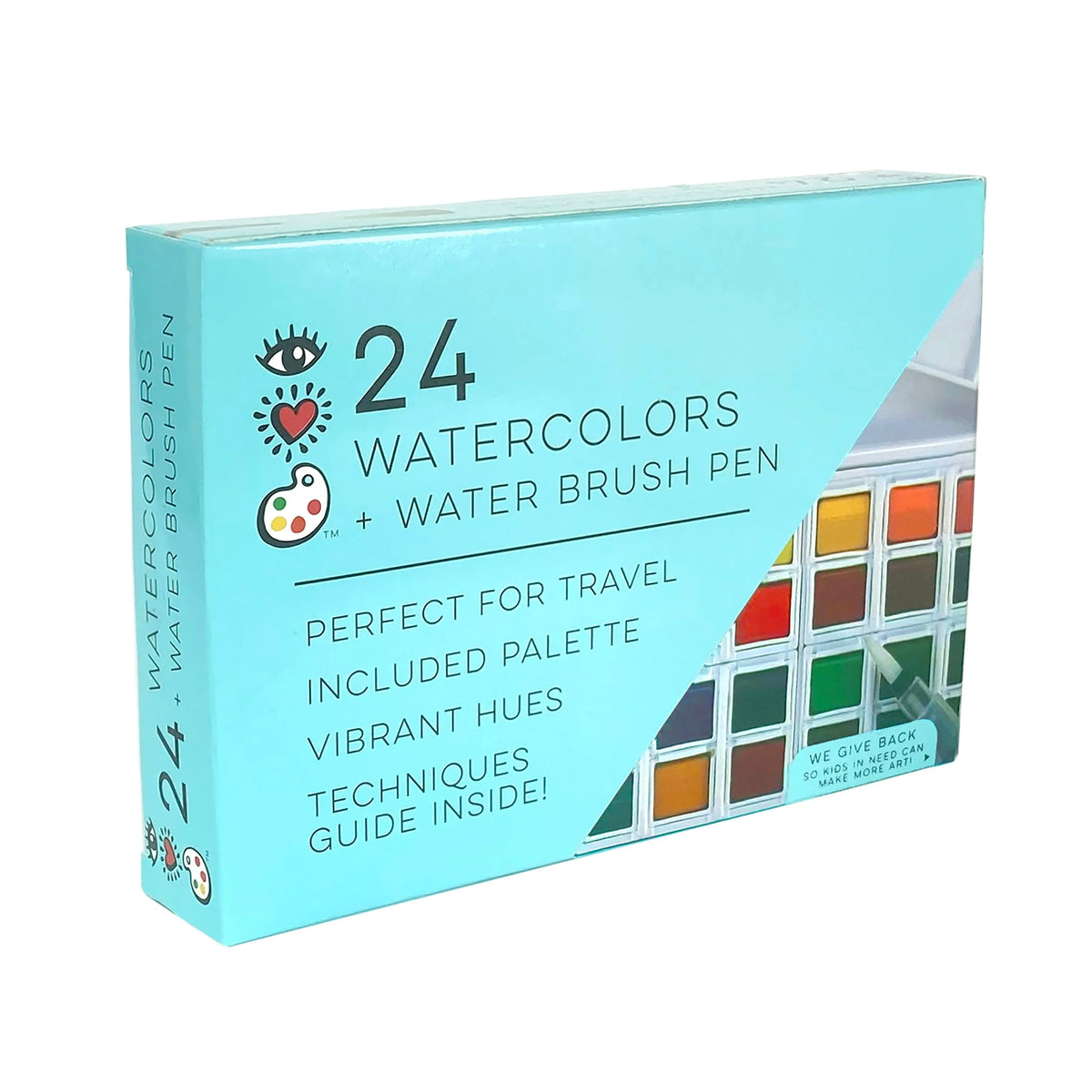 24 Watercolors and Water Brush Pens