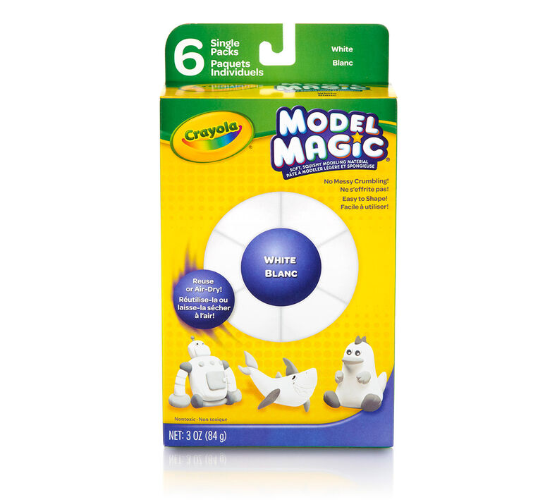 Crayola Model Magic Clay WHITE NEW SEALED LOT 10 X 1 Oz Packs 10 Pack