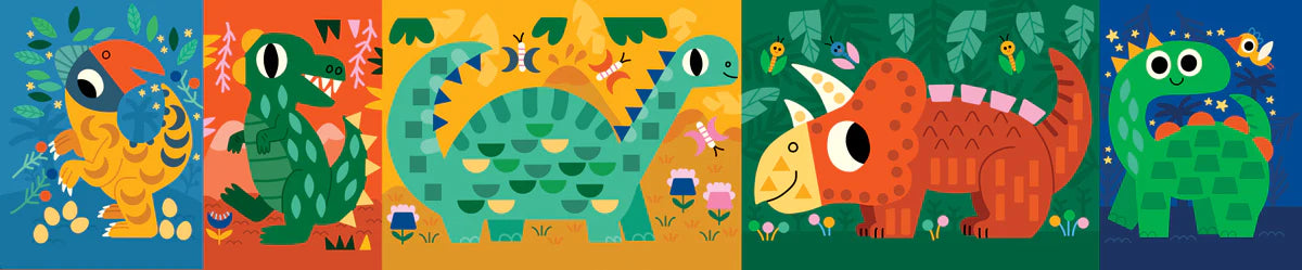 Poppik Panorama with Stickers: Dinosaurs