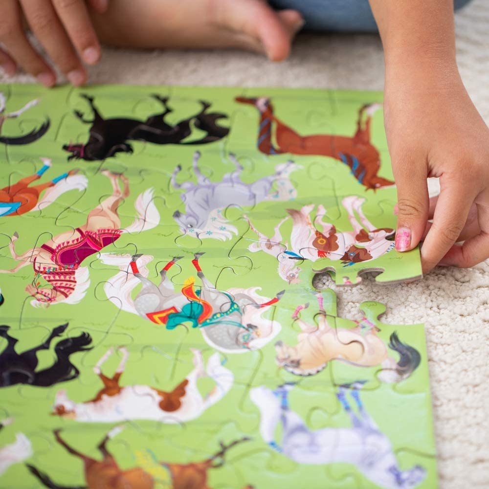 100 Piece Puzzle of 36 Horses